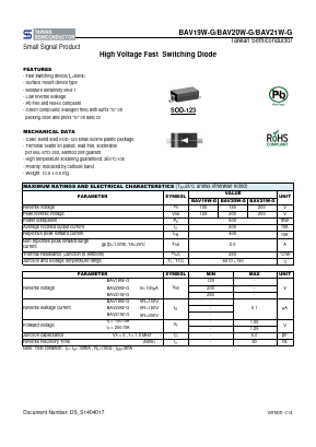 BAV21W-G Datasheet PDF TSC Corporation