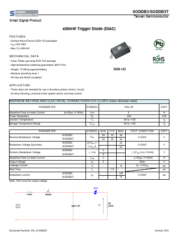 SODDB3T Datasheet PDF TSC Corporation