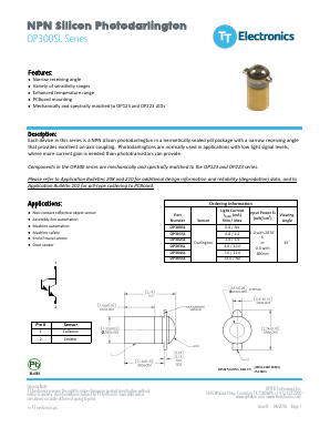 OP300SL Datasheet PDF TT Electronics.