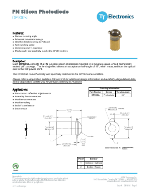 OP900SL Datasheet PDF TT Electronics.