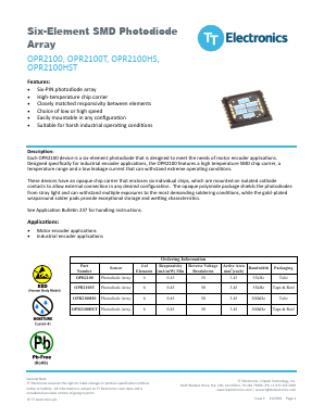 OPR2100 Datasheet PDF TT Electronics.