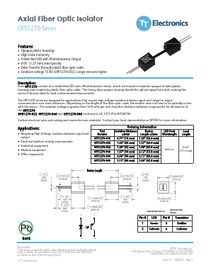 OPI1270-040 Datasheet PDF TT Electronics.