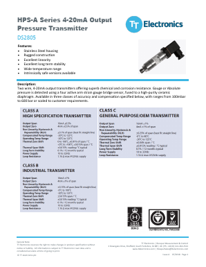 DS2805 Datasheet PDF TT Electronics.