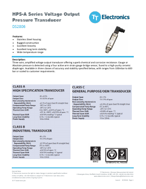 DS2806 Datasheet PDF TT Electronics.