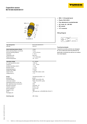 BC10-S30-AZ3X-B3131 Datasheet PDF Turck, Inc.