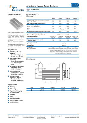 CFH1100A220RJ Datasheet PDF TE Connectivity