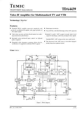 TDA4439 Datasheet PDF Temic Semiconductors