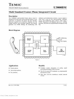 U3800 Datasheet PDF Temic Semiconductors
