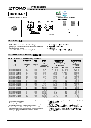 B952AS-H-820M Datasheet PDF Toko America Inc 