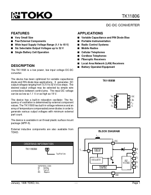 TK11806MBX Datasheet PDF Toko America Inc 