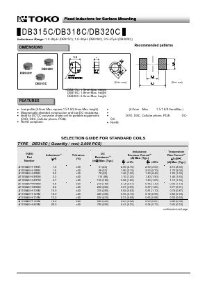 A997AS-8R2M Datasheet PDF Toko America Inc 