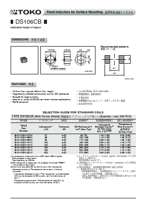 B1011CSW-181M Datasheet PDF Toko America Inc 