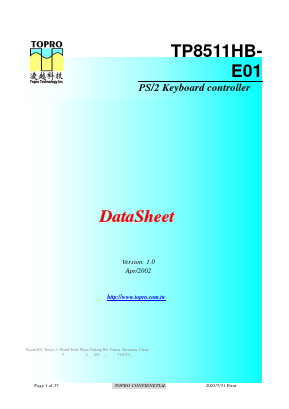 TP8511HB-E01 Datasheet PDF Topro