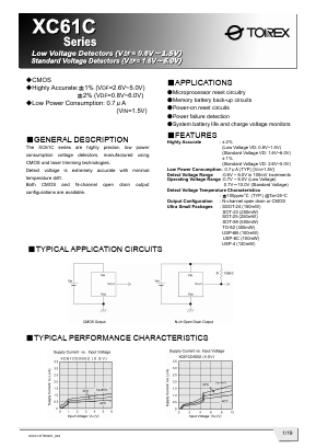 XC61CN1601EH Datasheet PDF TOREX SEMICONDUCTOR