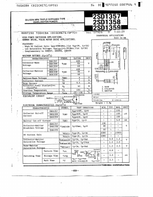 D1358 Datasheet PDF Toshiba