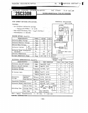 2SC3308 Datasheet PDF Toshiba