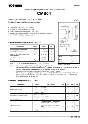 CMS04 Datasheet PDF Toshiba