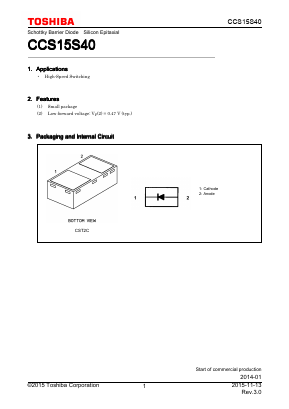 CCS15S40 Datasheet PDF Toshiba