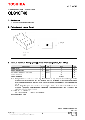 CLS10F40 Datasheet PDF Toshiba