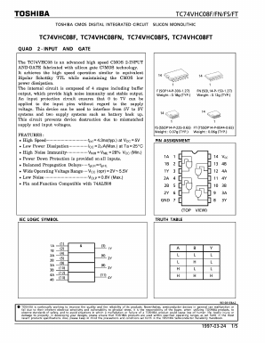 TC74VHC08F Datasheet PDF Toshiba