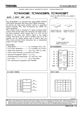 TC74VHC08F Datasheet PDF Toshiba