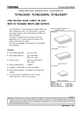 TC74LCX32F Datasheet PDF Toshiba