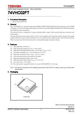 74VHC02FT Datasheet PDF Toshiba