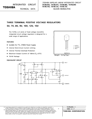 TA78L05S Datasheet PDF Toshiba