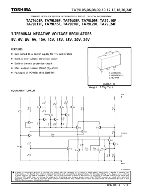 TA79L05F Datasheet PDF Toshiba