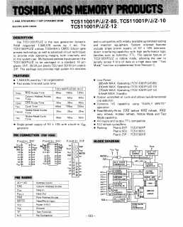 TC511001Z-10 Datasheet PDF Toshiba