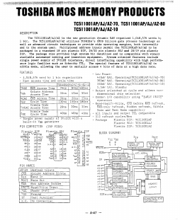 TC511001AJ-80 Datasheet PDF Toshiba