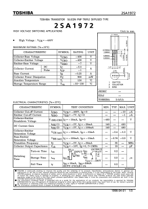 A1972 Datasheet PDF Toshiba