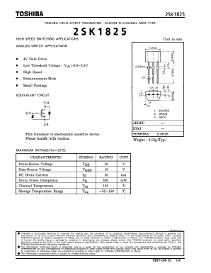 K1825 Datasheet PDF Toshiba