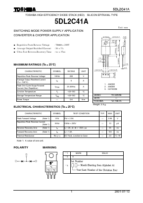 5DL2C41A Datasheet PDF Toshiba