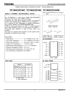 HC257 Datasheet PDF Toshiba