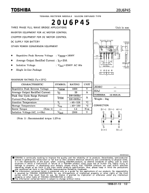 20U6P45 Datasheet PDF Toshiba