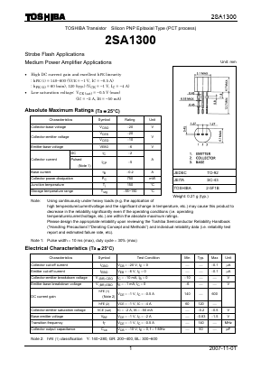 2SA1300 Datasheet PDF Toshiba