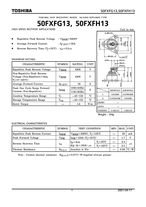 50FXFG13 Datasheet PDF Toshiba