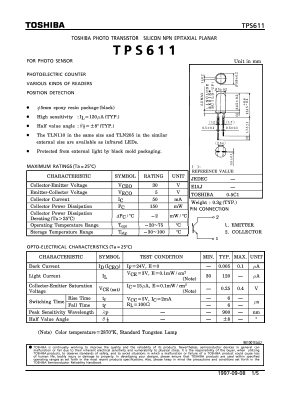 TPS611 Datasheet PDF Toshiba