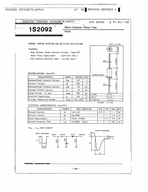 1S2092 Datasheet PDF Toshiba