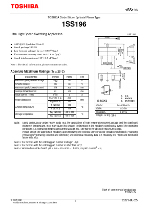 1SS196 Datasheet PDF Toshiba