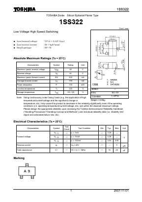 1SS322 Datasheet PDF Toshiba