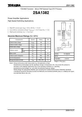 2SA1382 Datasheet PDF Toshiba