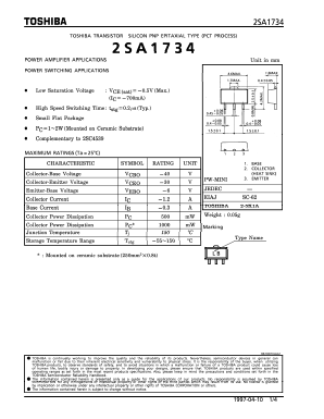 A1734 Datasheet PDF Toshiba