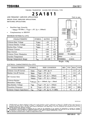 2SA1811 Datasheet PDF Toshiba