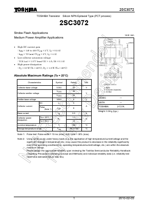 C3072 Datasheet PDF Toshiba