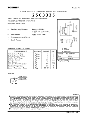 2SC3325 Datasheet PDF Toshiba