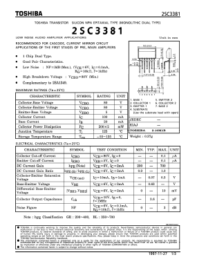 C3381 Datasheet PDF Toshiba