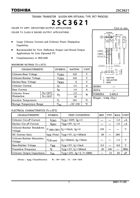 2SC3621 Datasheet PDF Toshiba