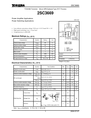 C3669 Datasheet PDF Toshiba